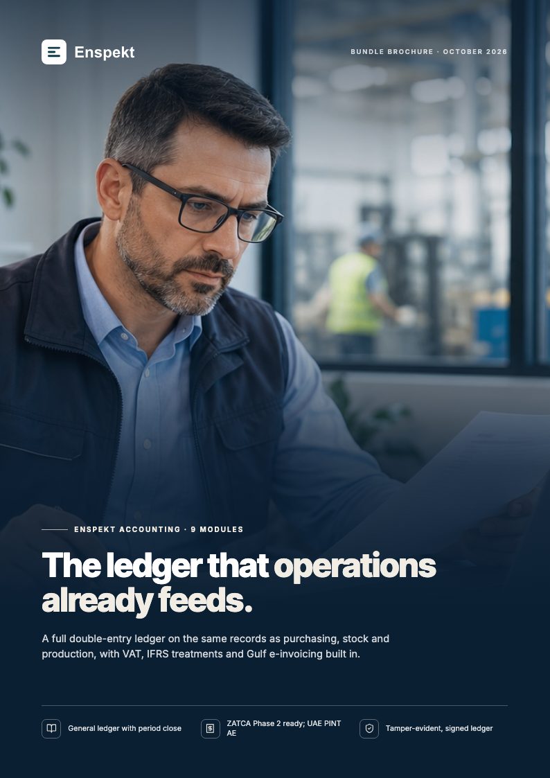 Cover of the Enspekt Accounting brochure