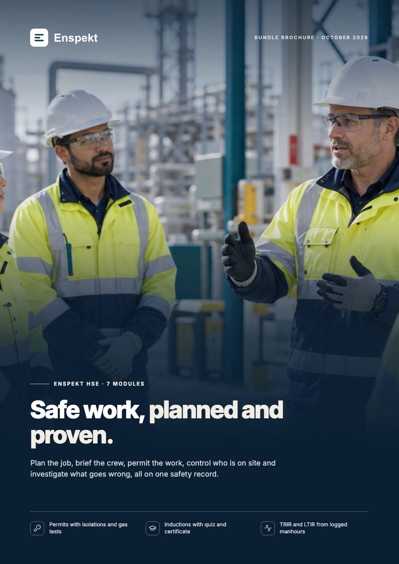 Cover of the Enspekt HSE brochure