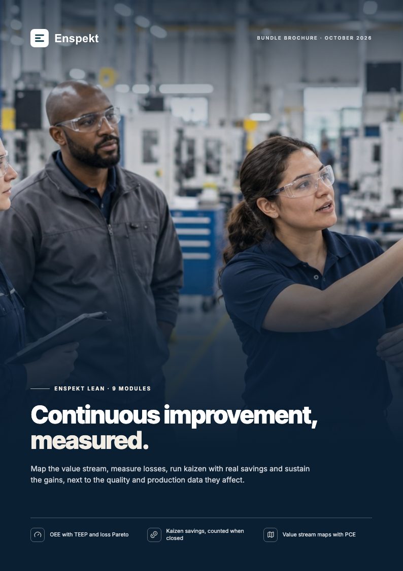 Cover of the Enspekt Lean brochure